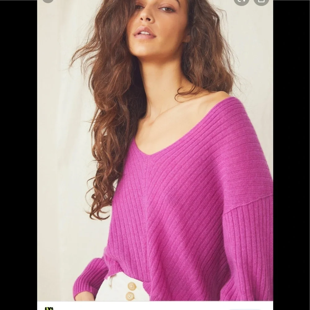 NWT Free People Elias Cashmere Sweater purple